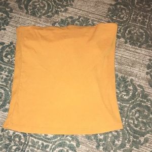 A yellow Tube Top